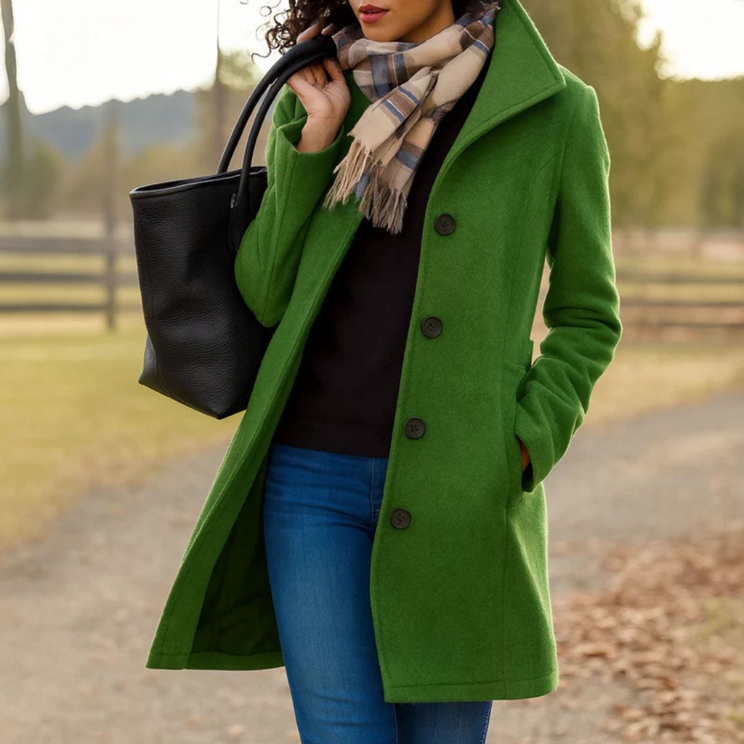 Chantal | Manteau Élégant Mi-Long Chaud