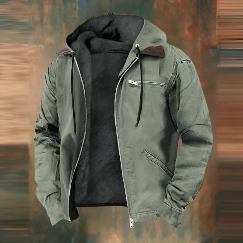 Christophe - Veste Élégante Toile Polaire à Capuche