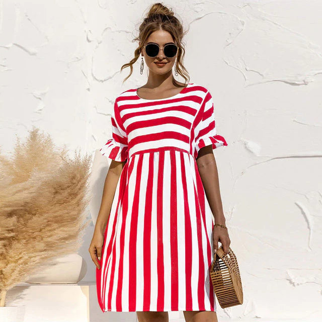 Mira - Robe Rayée Tendance