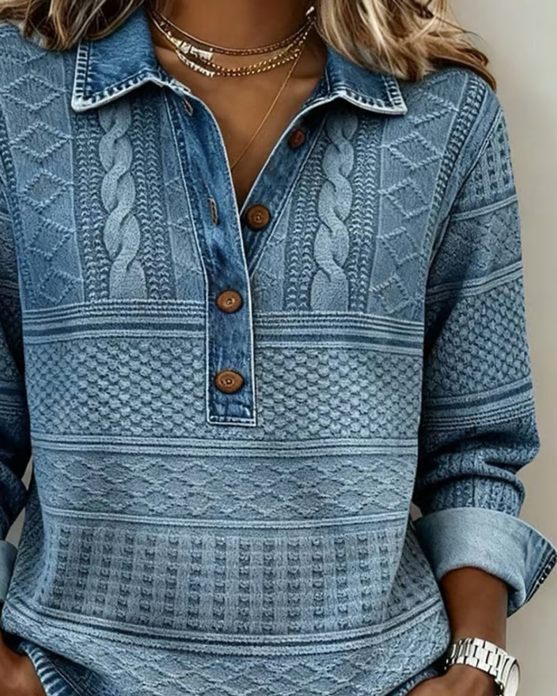 Adèle | Pull Élégant Torsadé Boutonné