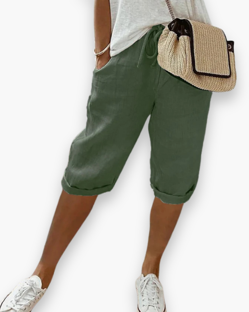 Pantalon confortable des femmes à la longueur | Pantalon d'été pour femmes-2