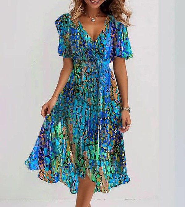 Robe Midi Femme Fleurie ĂlĂ©gante - Margaux