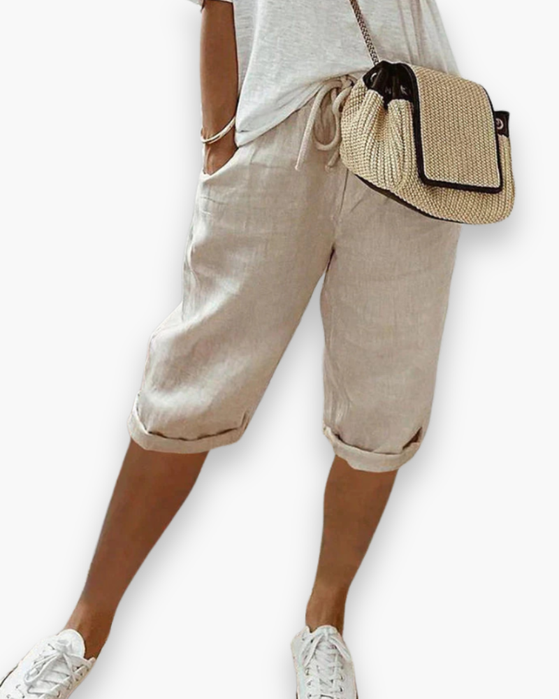 Pantalon confortable des femmes à la longueur | Pantalon d'été pour femmes-4