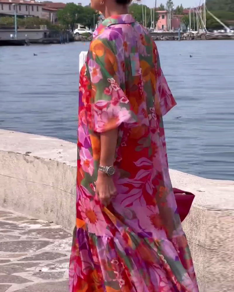 Robe Longue Femme Fleurie Bohème - Aurélie