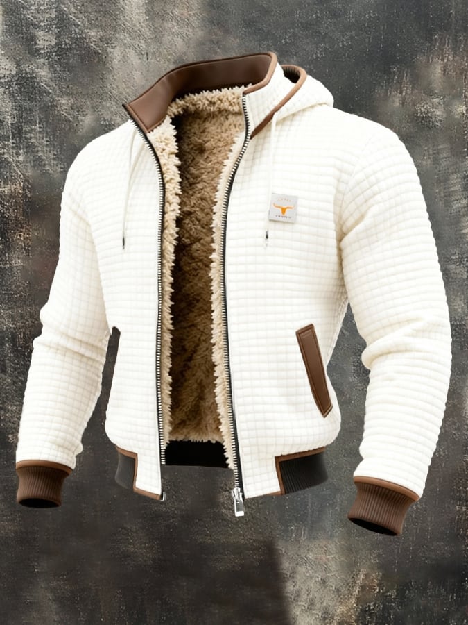 Olivier - Veste Chic Gaufrée Doublée Sherpa