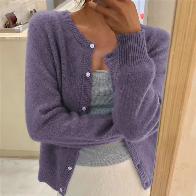 Camille - Gilet Élégant Maille Fine Boutonné