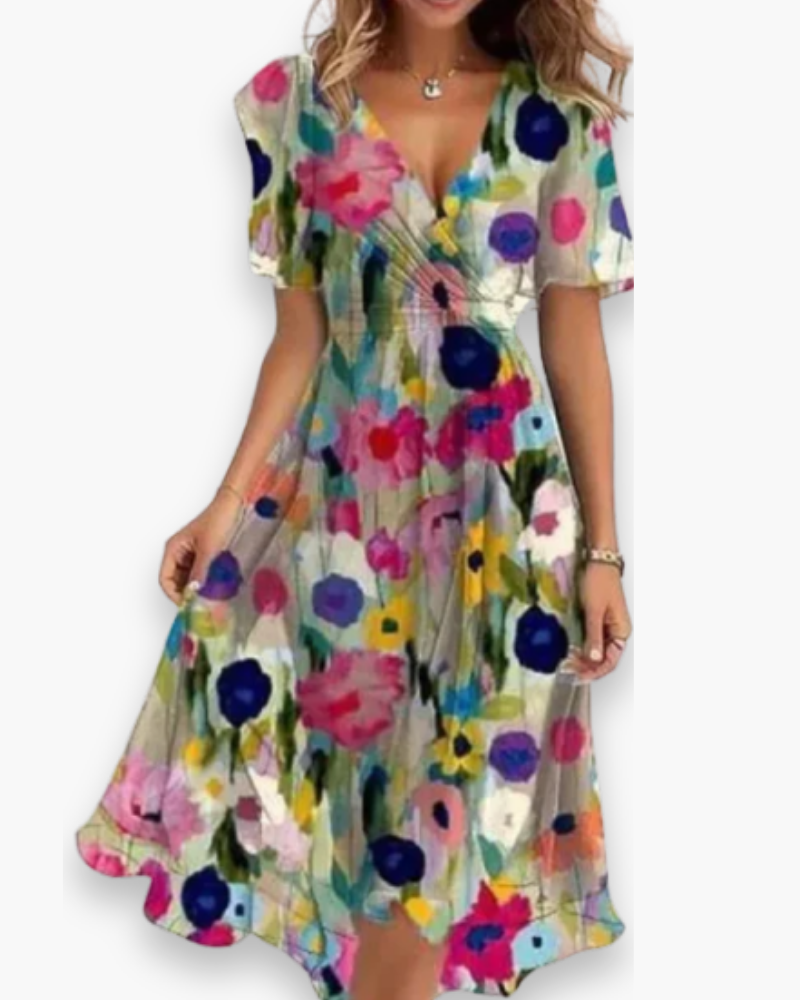 Robe élégante en V à cols en V | Polyvalent 4