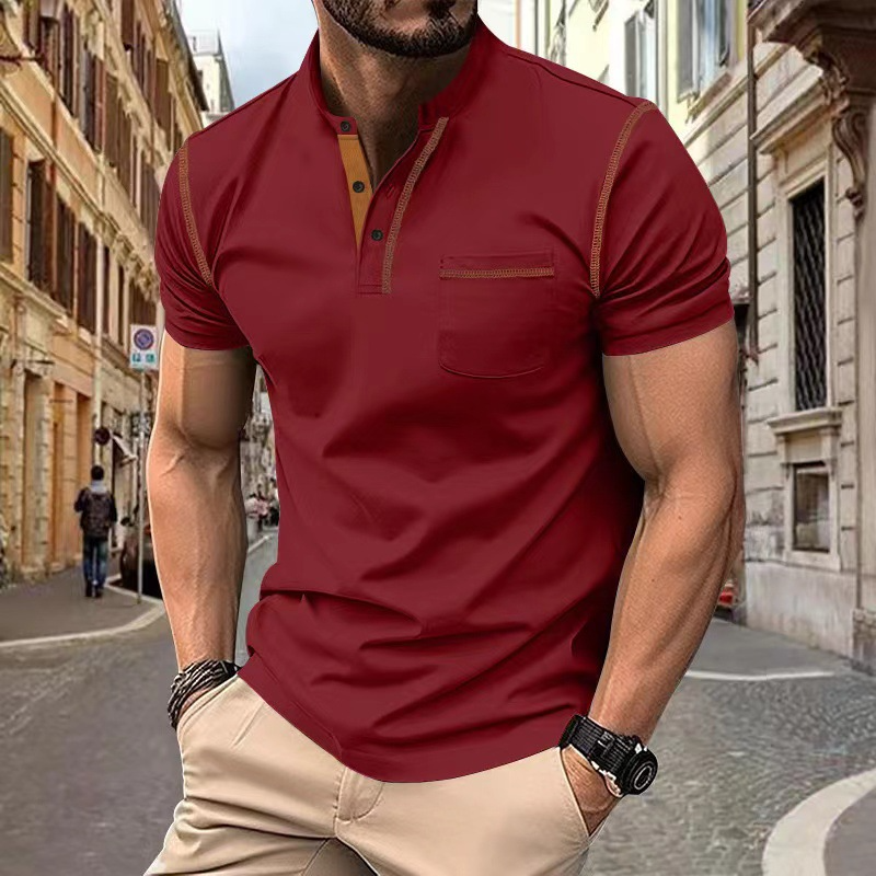 Nash - Polo Col Montant Manches Courtes Slim Fit Homme