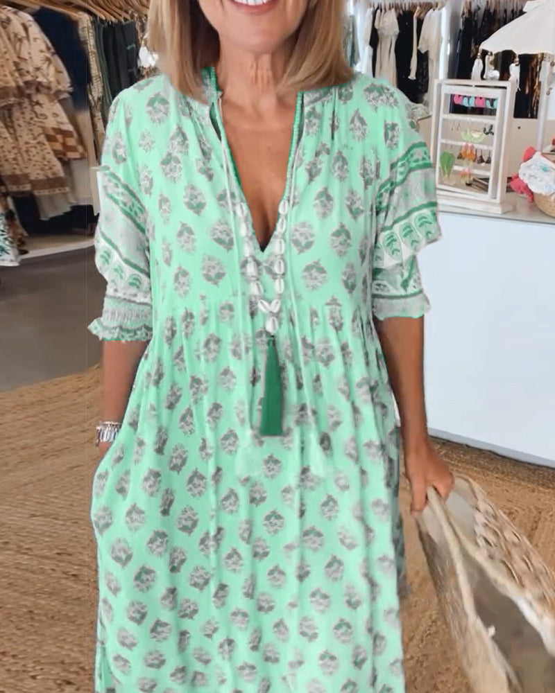 Robe Femme Bohème Imprimée - Sophie