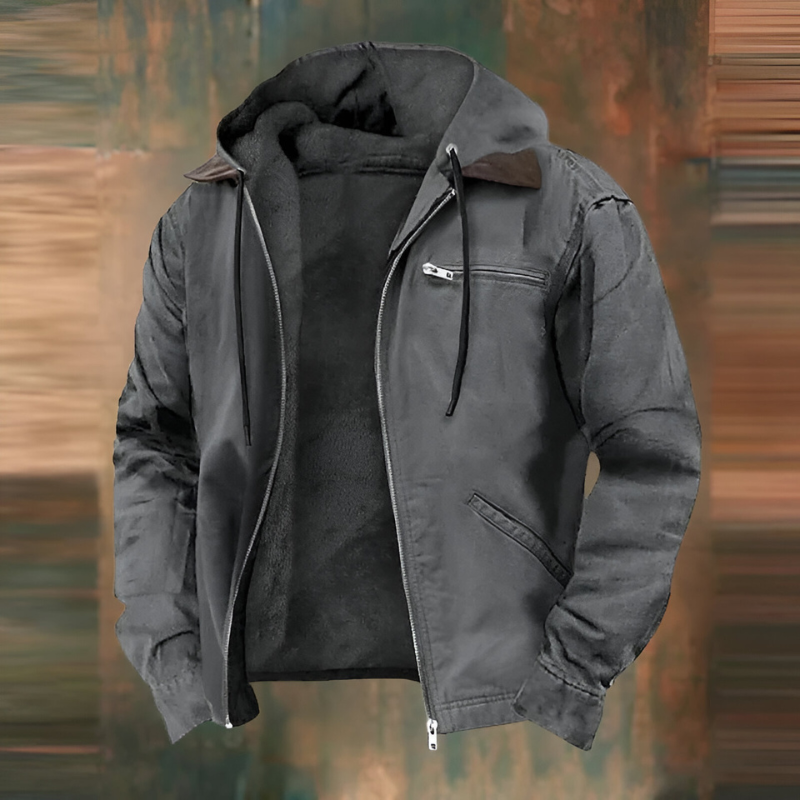 Christophe - Veste Élégante Toile Polaire à Capuche