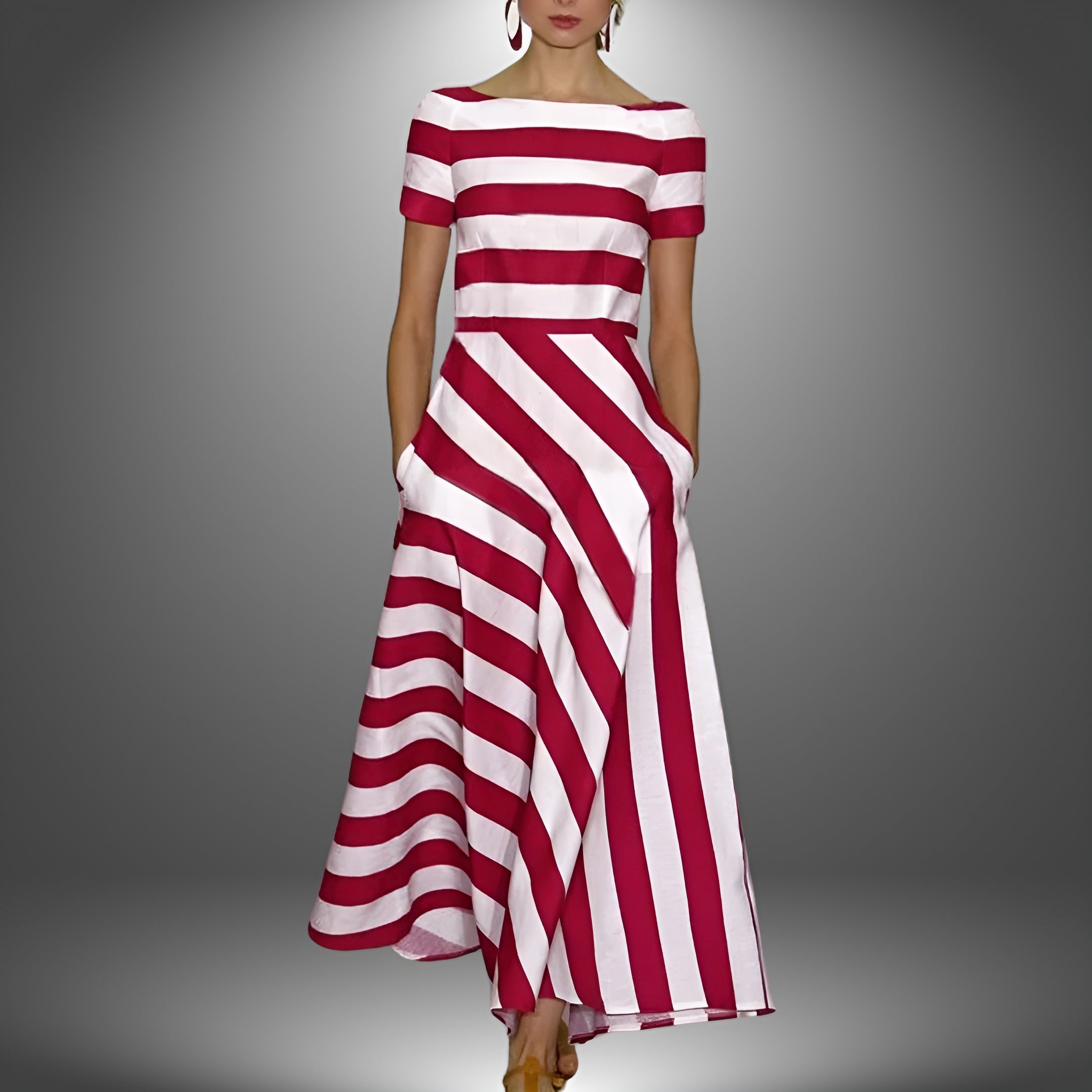 Robe Longue Femme Rayée - Céline