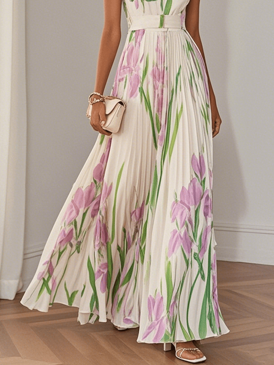 Margaux - Robe Longue Femme Fleurie Élégante