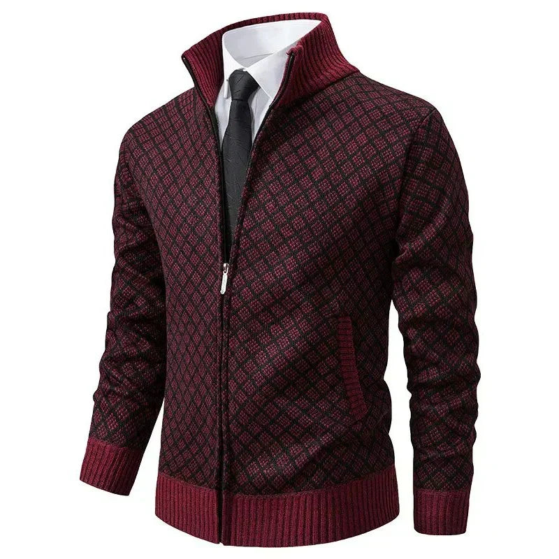 Patrick - Cardigan Raffiné Jacquard Zippé