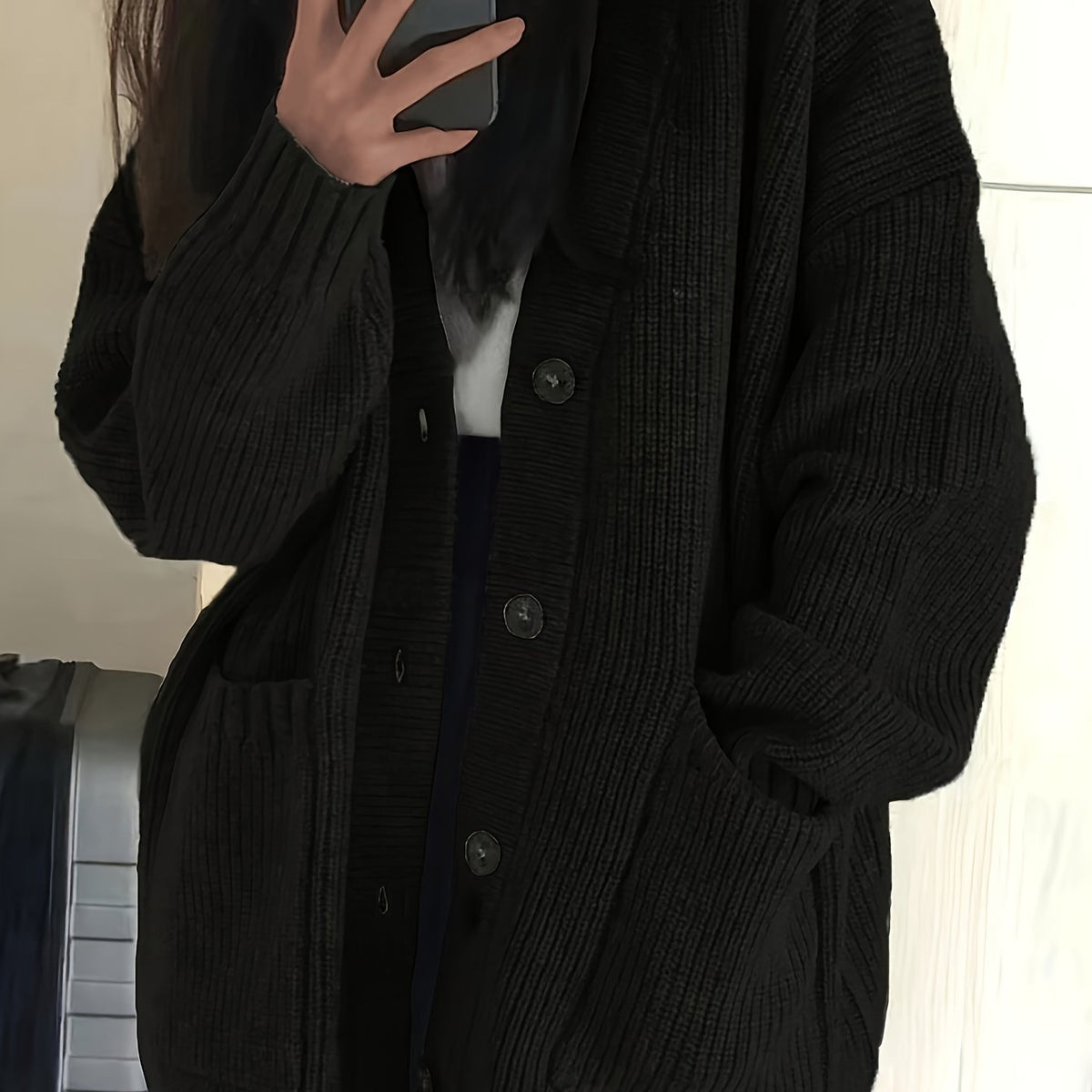 Charlotte - Cardigan Élégant Oversize Boutonné