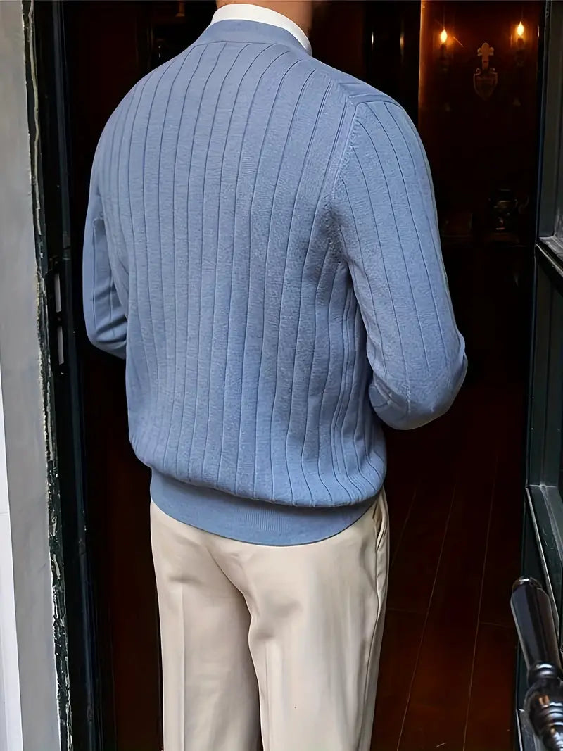 Victor – Cardigan En Maille Pour Hommes, Parfait Pour Les Occasions Formelles