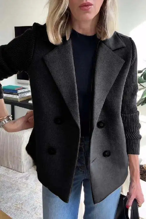 Catherine | Veste Chic Maille Patchwork