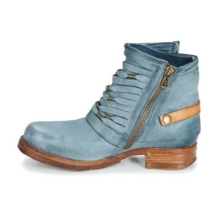 JosĂ©phine â Bottines RĂ©tro Avec Talon Bloc Et Fermeture Ăclair