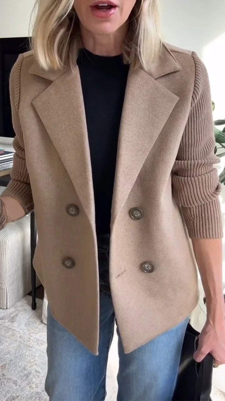 Catherine | Veste Chic Maille Patchwork