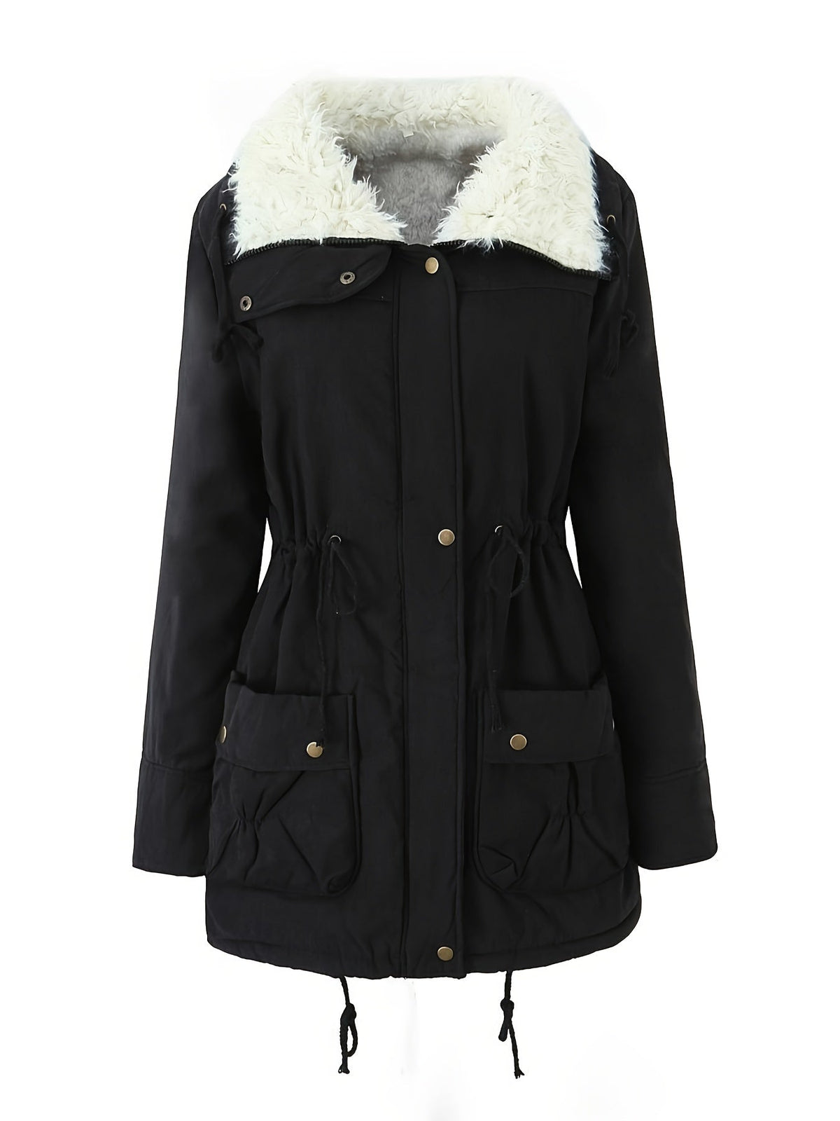 Sylvie - Parka Féminine Courte Col Fourré