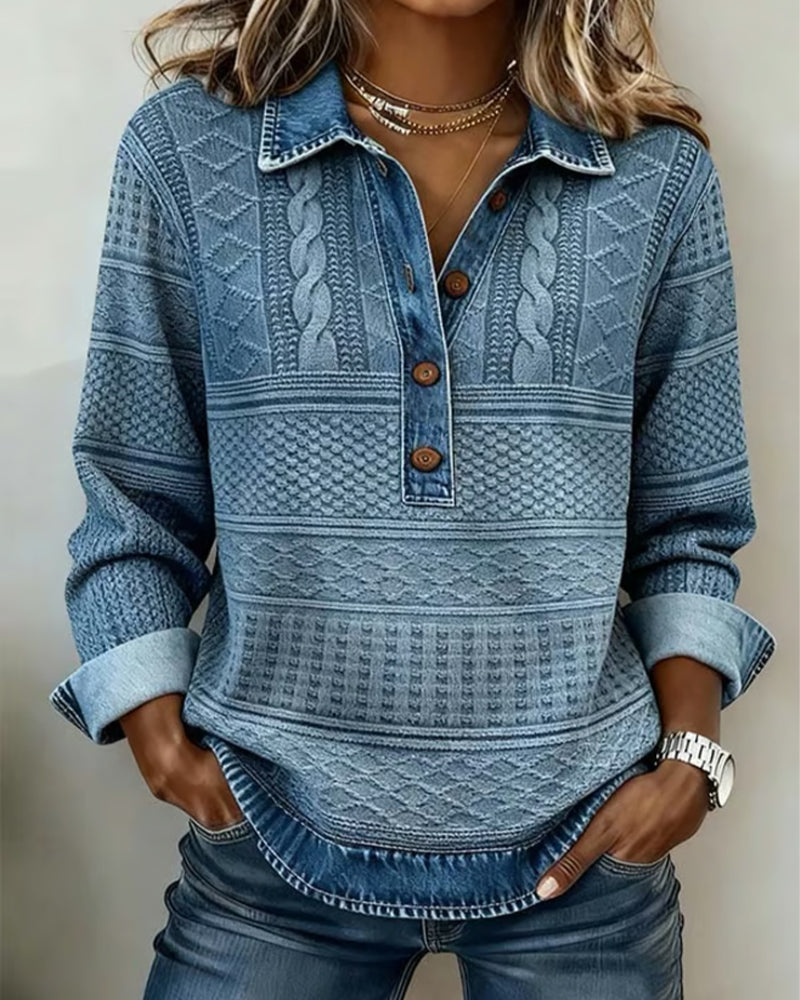 Adèle | Pull Élégant Torsadé Boutonné