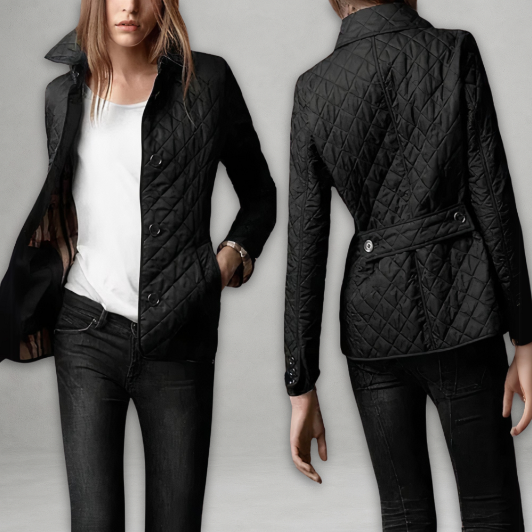 Isabelle - Veste Élégante Matelassée Col Montant