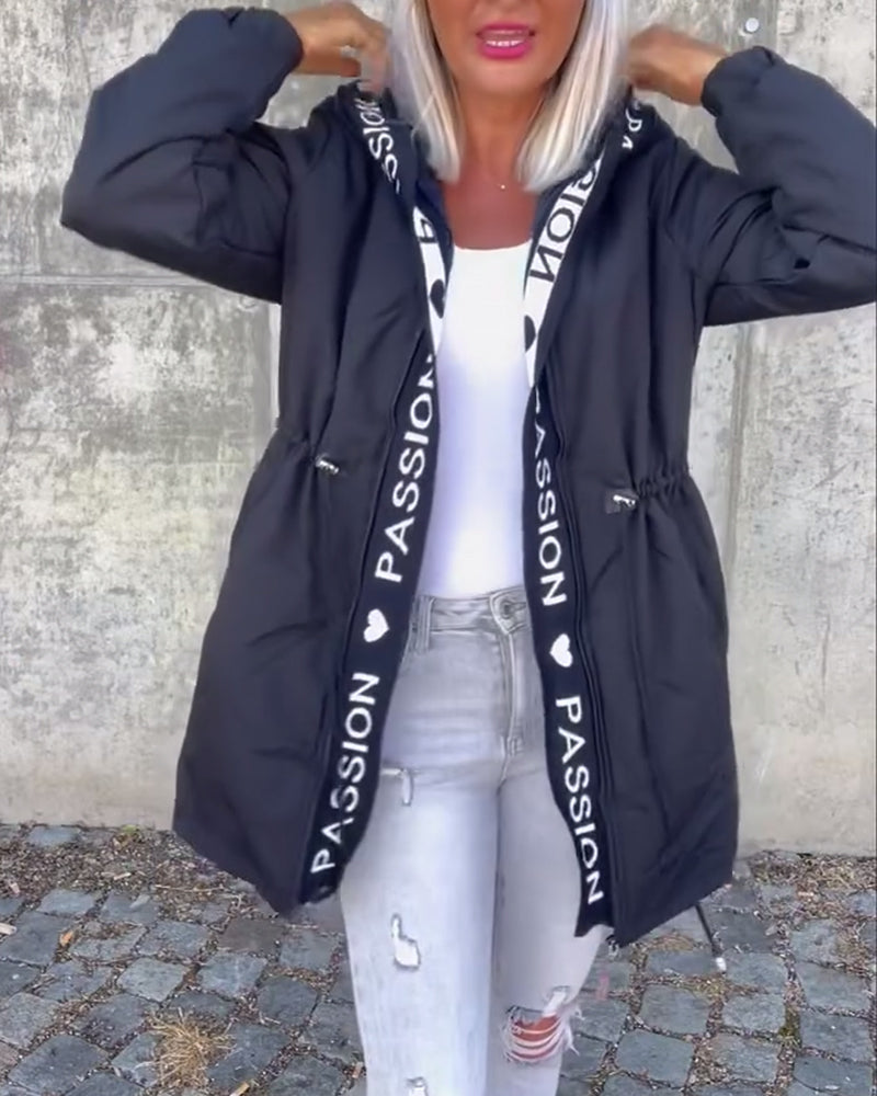 Christine | Parka Élégante Zippée à Capuche