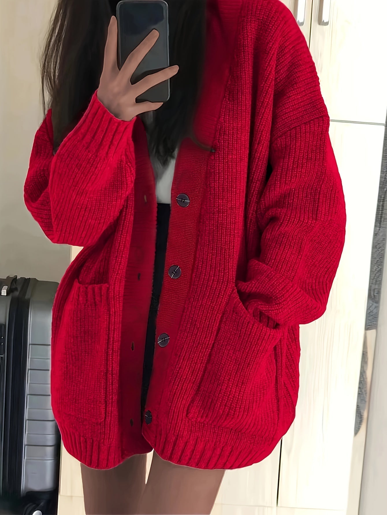 Charlotte - Cardigan Élégant Oversize Boutonné