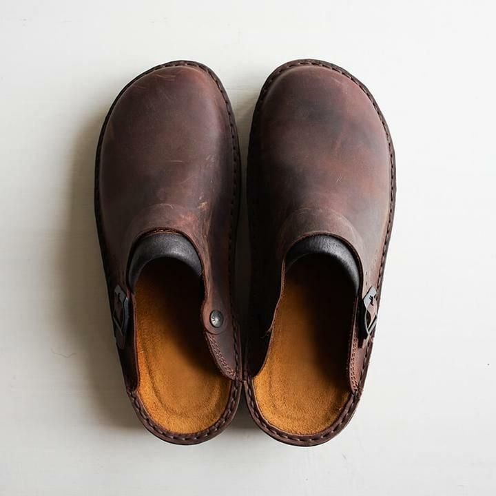 Étienne – Pantoufles Orthopédiques En Cuir Pour Homme, Confort Supplémentaire
