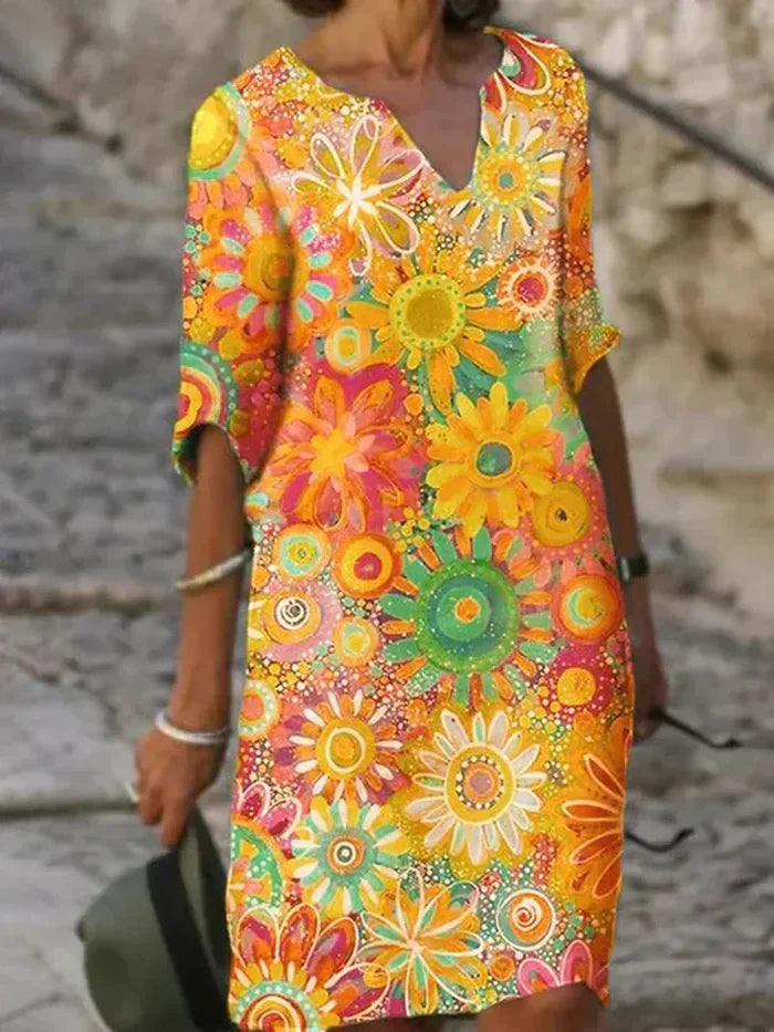 Robe Midi Femme Fleurie LégÚre - Sophie