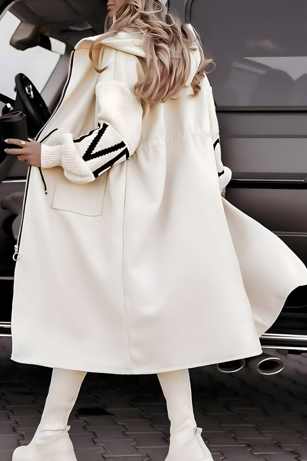 Aurélie | Manteau Chic Zippé à Capuche