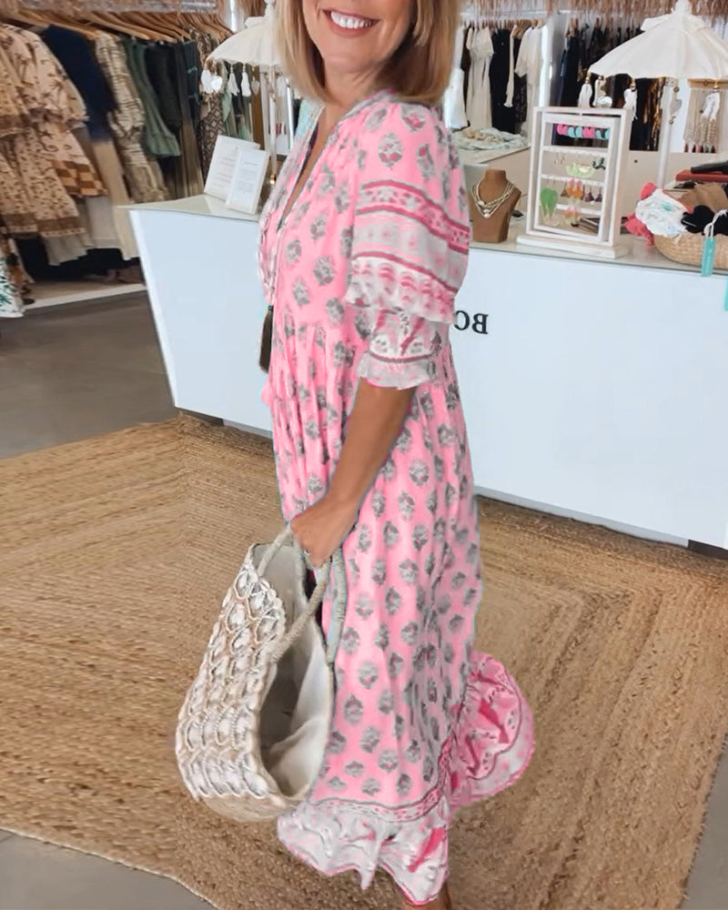 Robe Femme Bohème Imprimée - Sophie