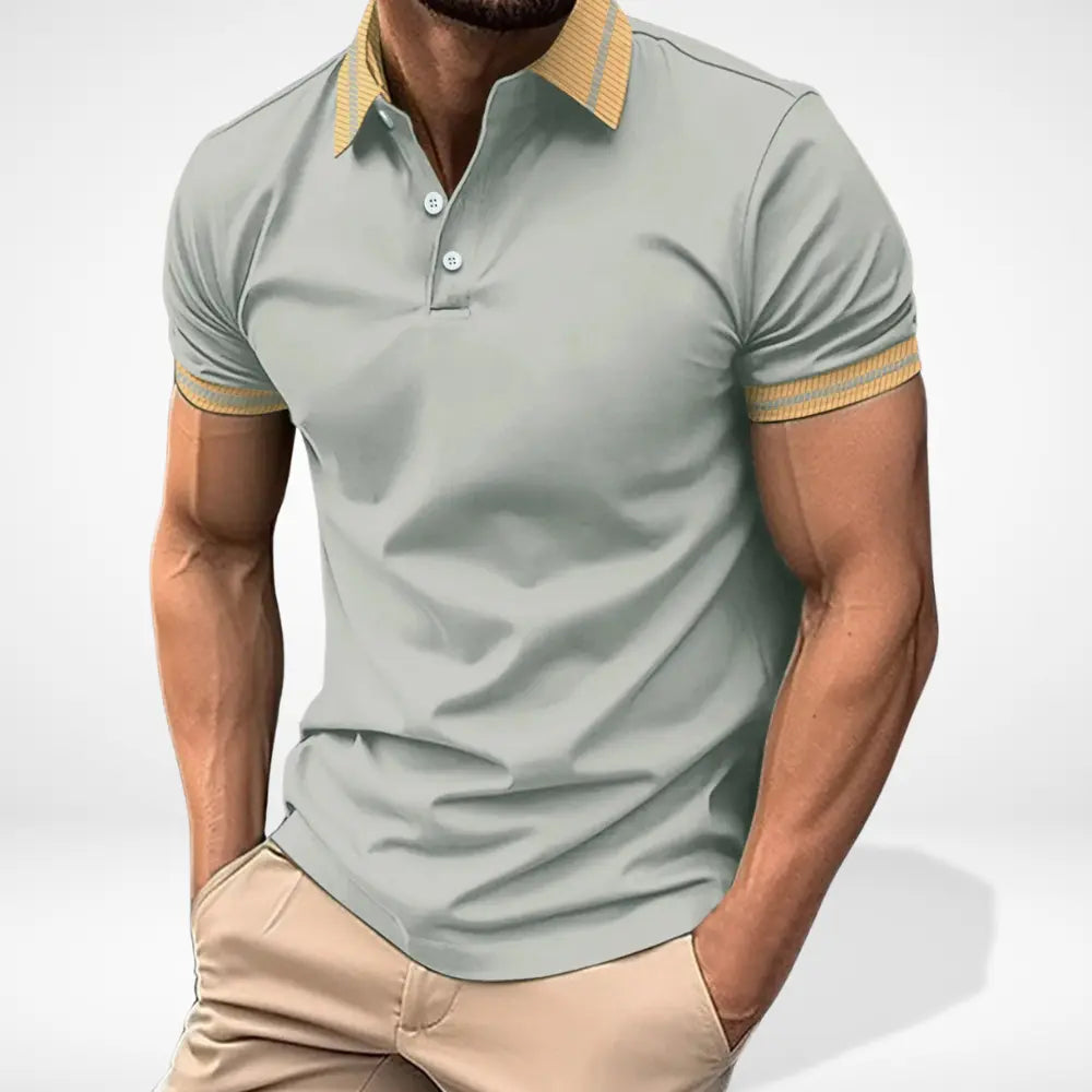 Enzo - Polo Manches Courtes Col Contrasté Homme