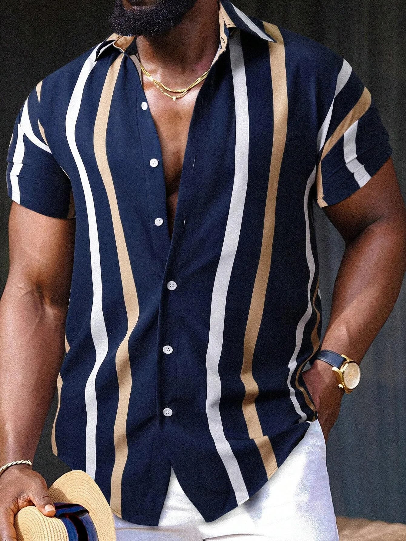 Image variante pour Jairo - Chemise à rayures - Élégante - Hommes-31