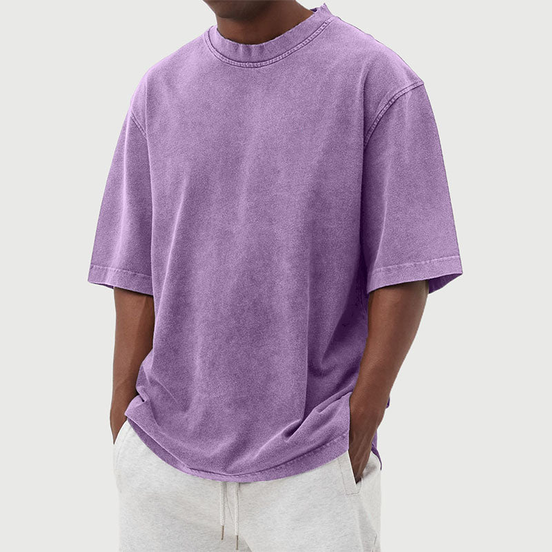 Julien - T-Shirt Vintage Délavé Oversize Homme