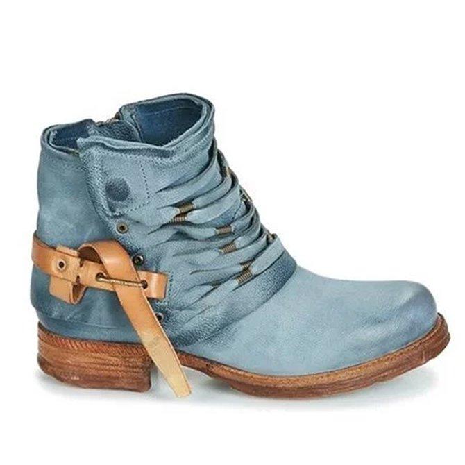 JosĂ©phine â Bottines RĂ©tro Avec Talon Bloc Et Fermeture Ăclair