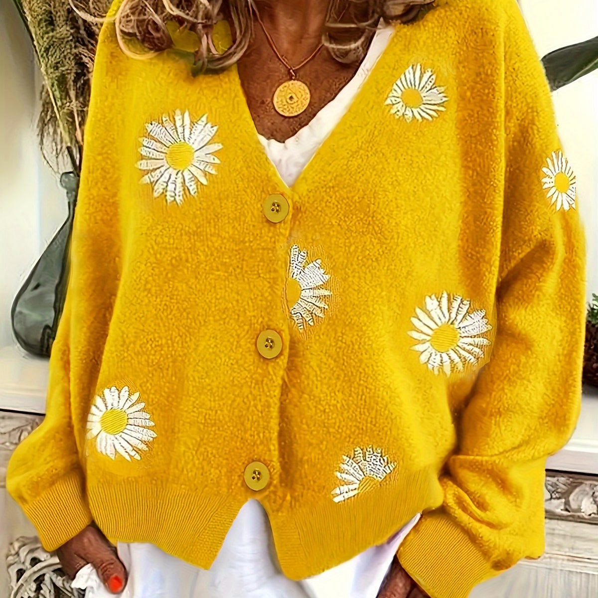 Isabelle - Cardigan Féminin Fleuri Brodé