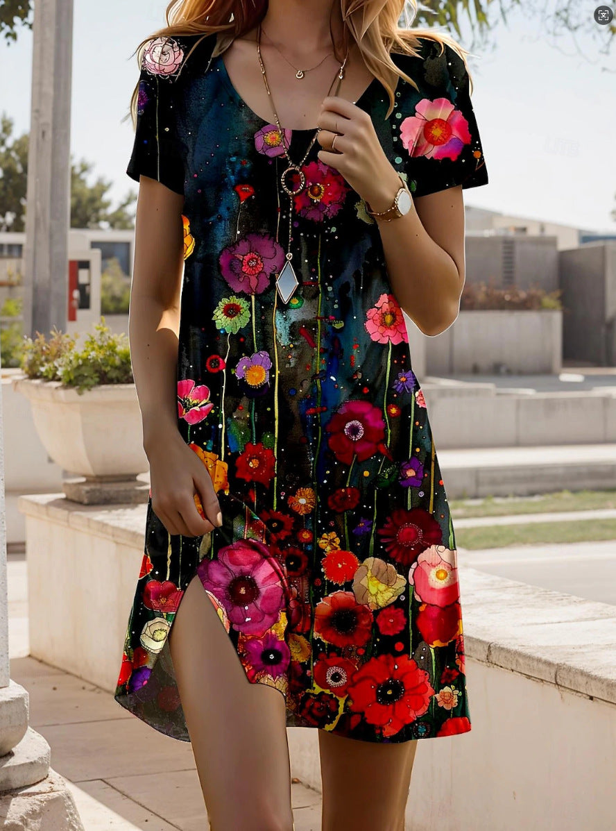 Robe d'Été Femme Bohème - Marine