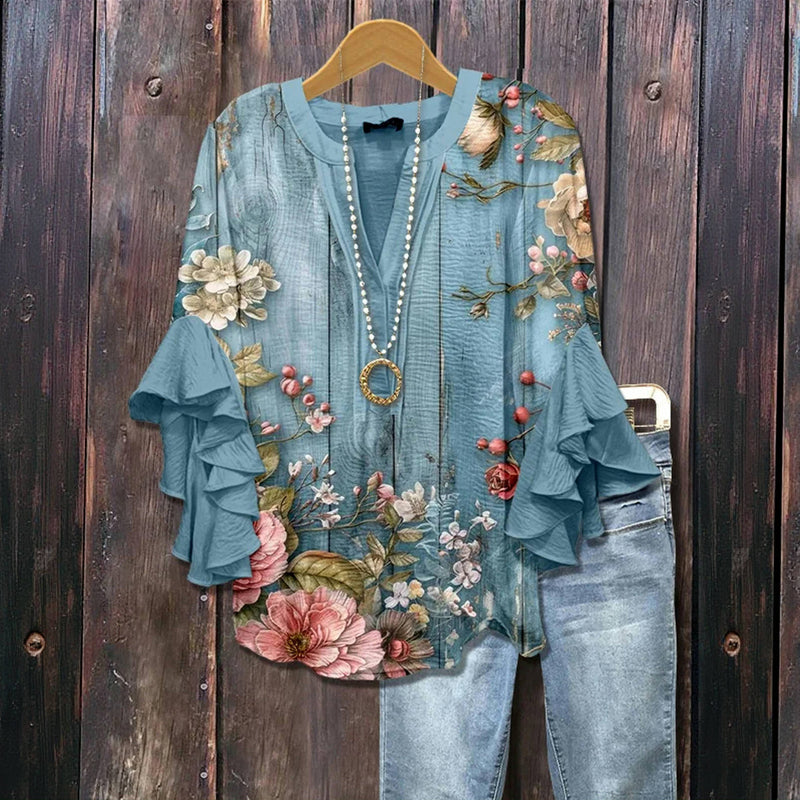 Blouse Femme Bohème Fleurie - Kairea