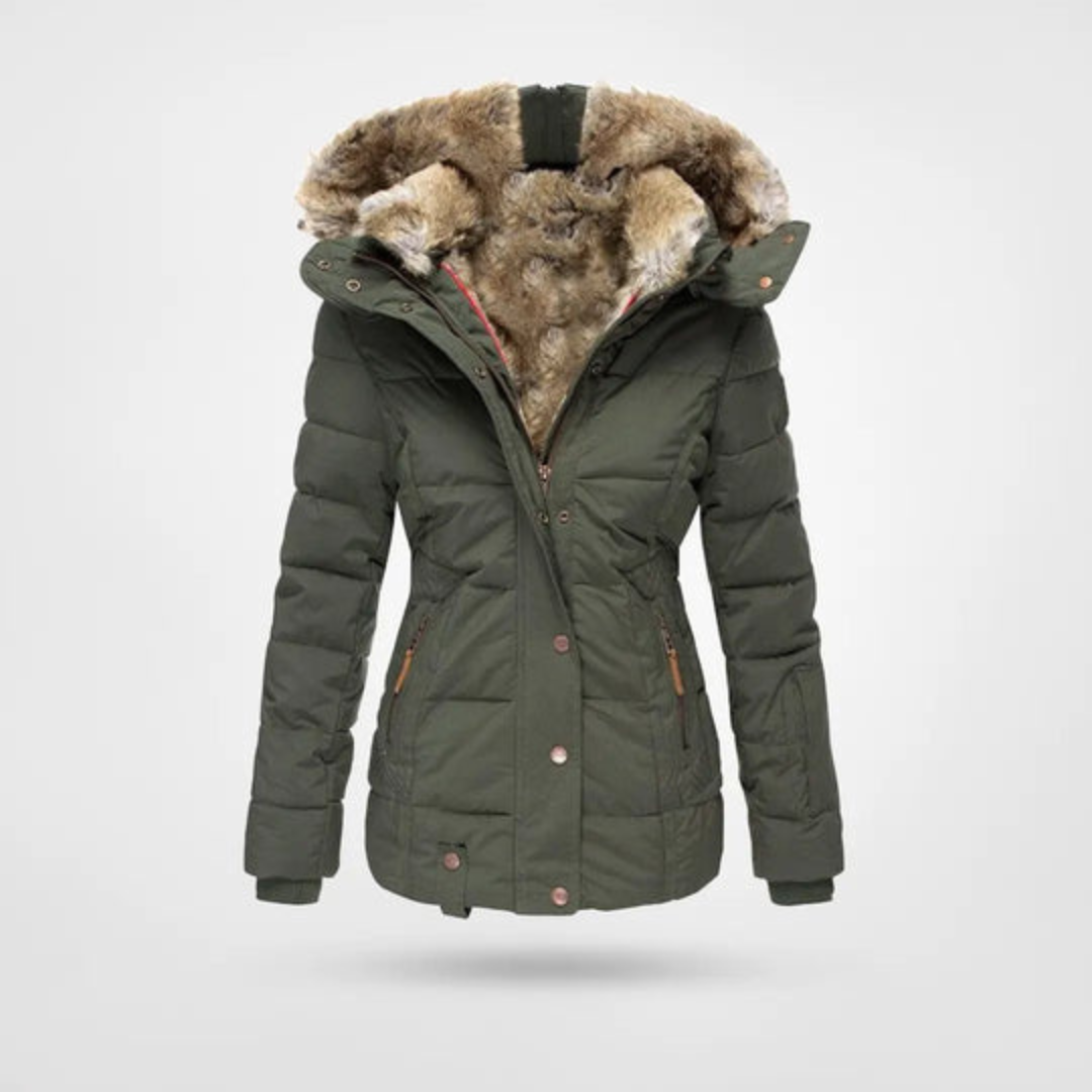Karine - Parka Raffinée Matelassée à Capuche