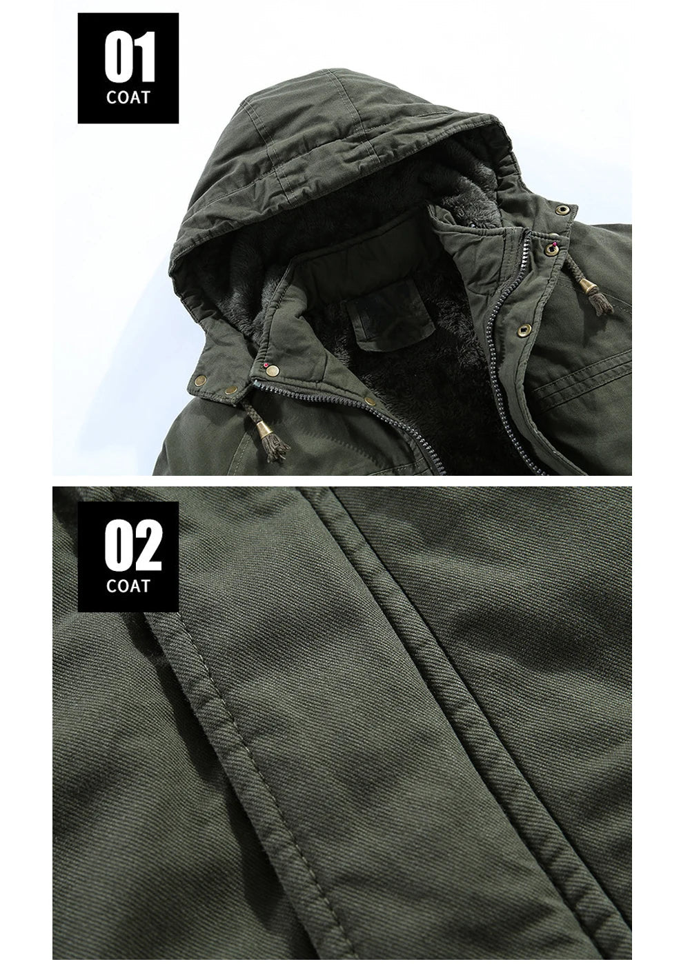 Hugo - Homme Parka hiver doublée polaire