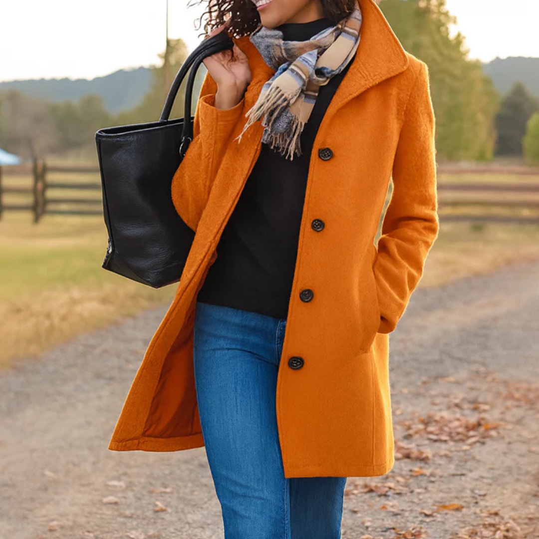 Chantal | Manteau Élégant Mi-Long Chaud