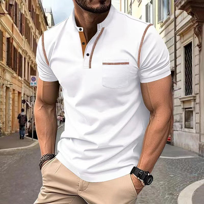 Nash - Polo Col Montant Manches Courtes Slim Fit Homme