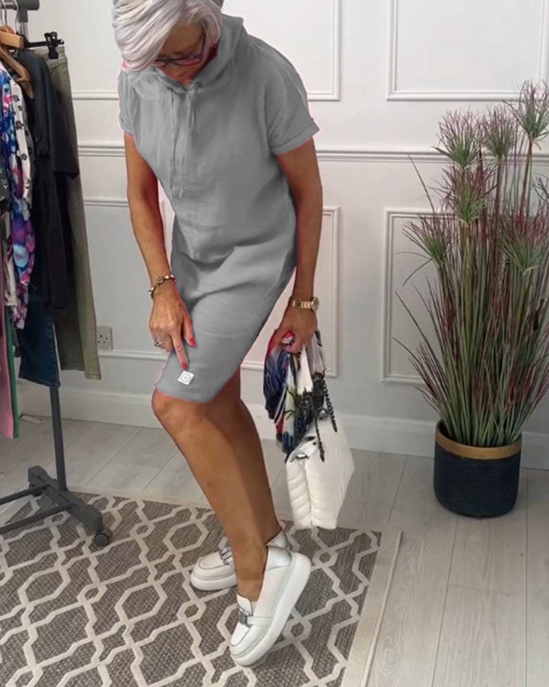 Robe Courte Femme Sweat à Capuche - Sophie