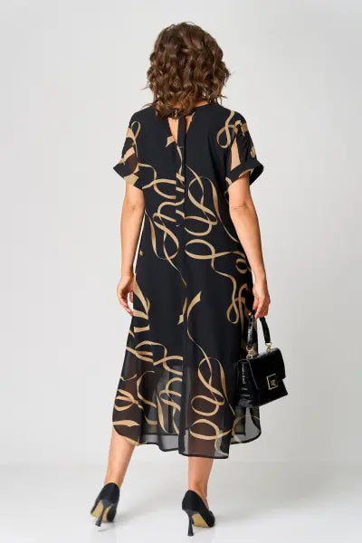 Patricia - Robe Mi-Longue Femme Imprimée Grande Taille