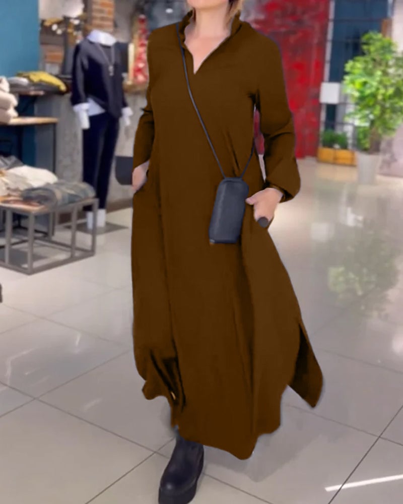 Robe Longue Femme Noire Élégante - Charlotte