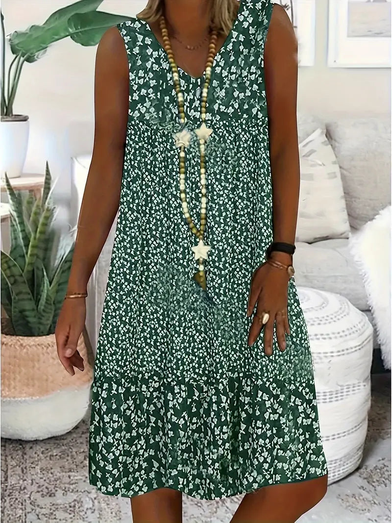 Robe d'Été Femme Fleurie Sans Manches - Chloé