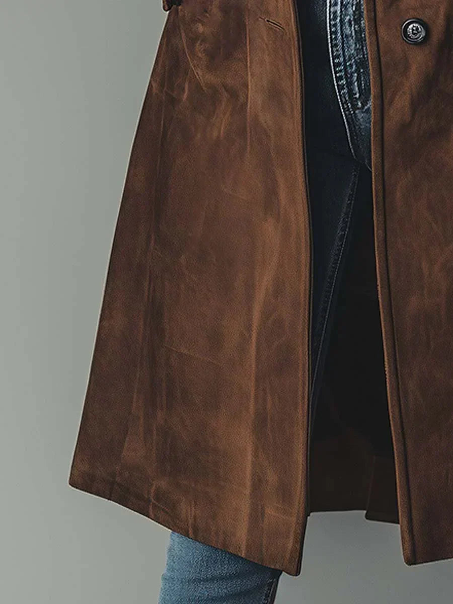 Marie | Trench Chic Daim Ceinturé