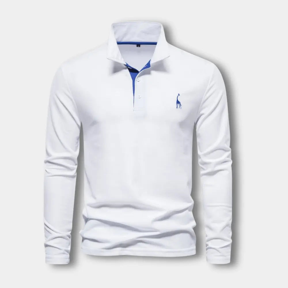 Hugo - Polo Manches Longues Col Contrasté Chic Homme