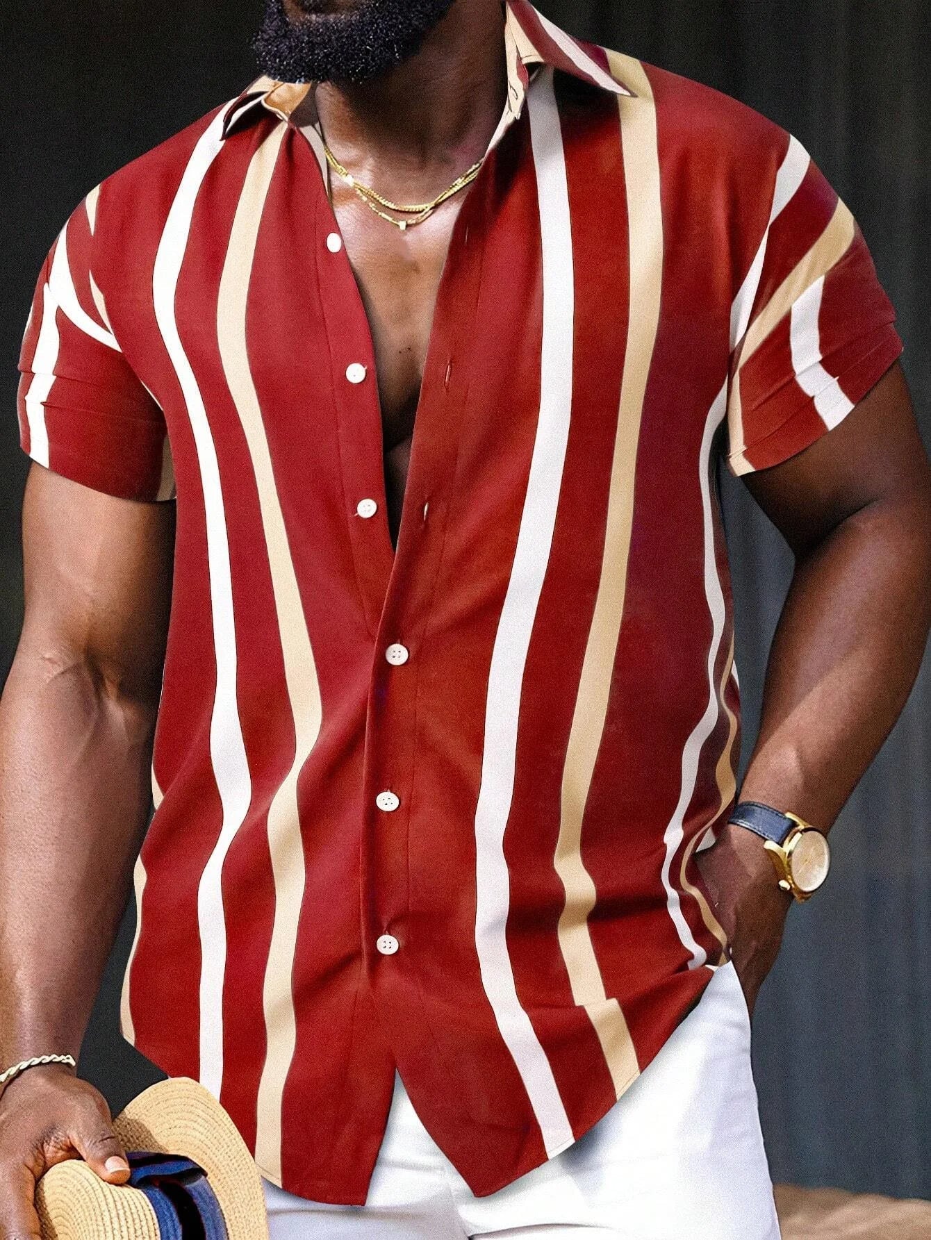 Image variante pour Jairo - Chemise rayée - Élégante - Hommes-43