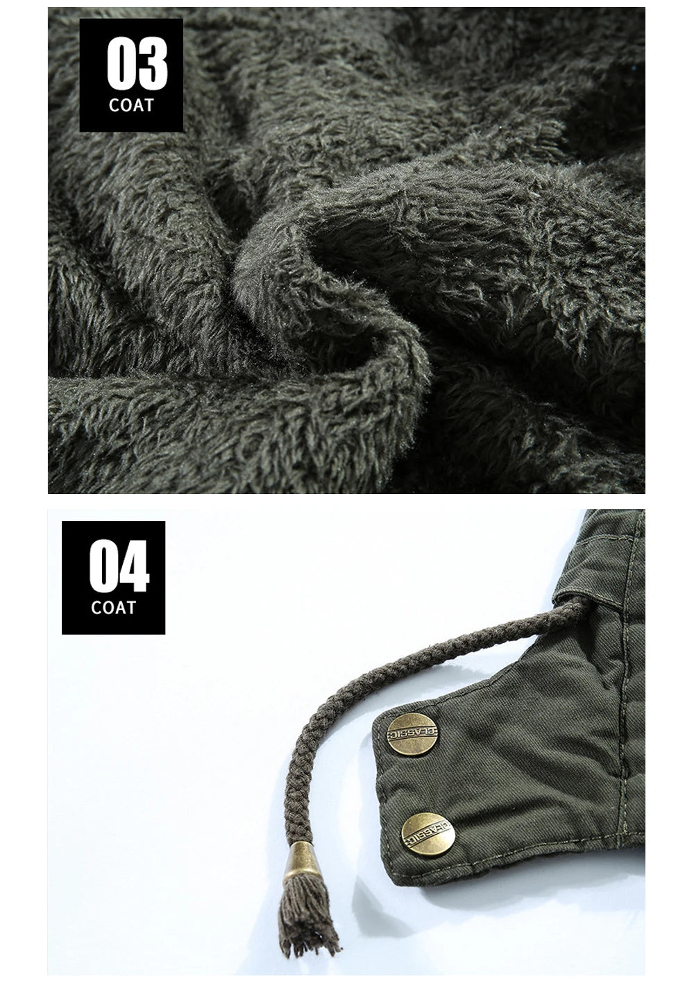 Hugo - Homme Parka hiver doublée polaire